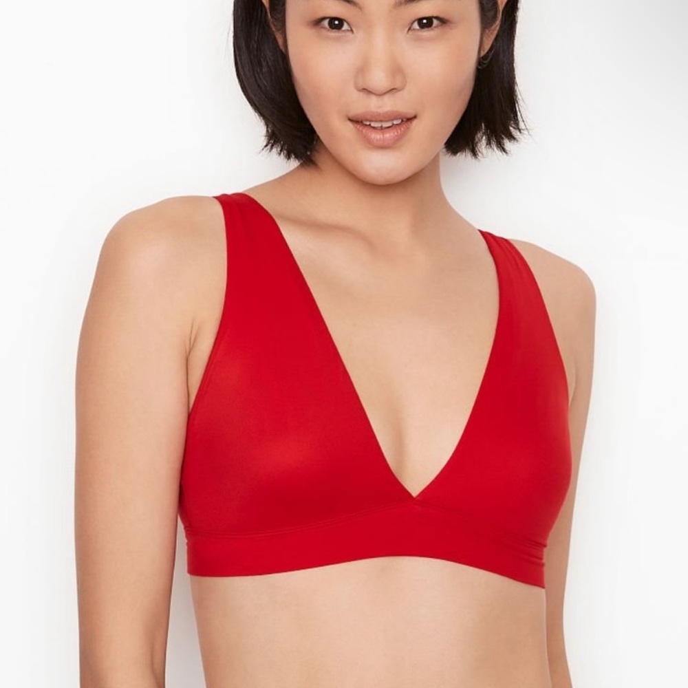 Red Victoria secret unlined soft wireless bra